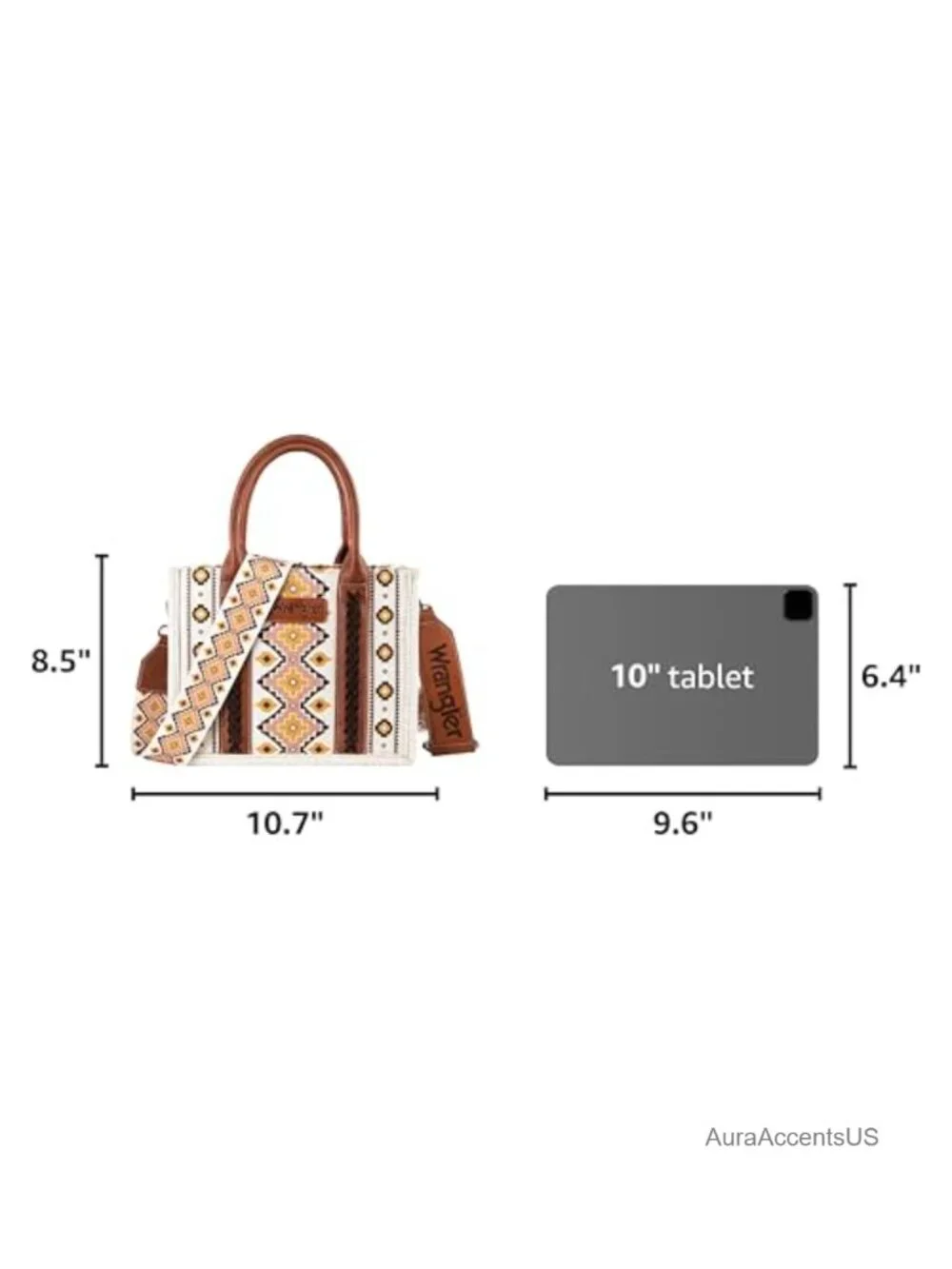 Aztec Print Hobo Tote Bag with Guitar Strap Canvas Shoulder Purse